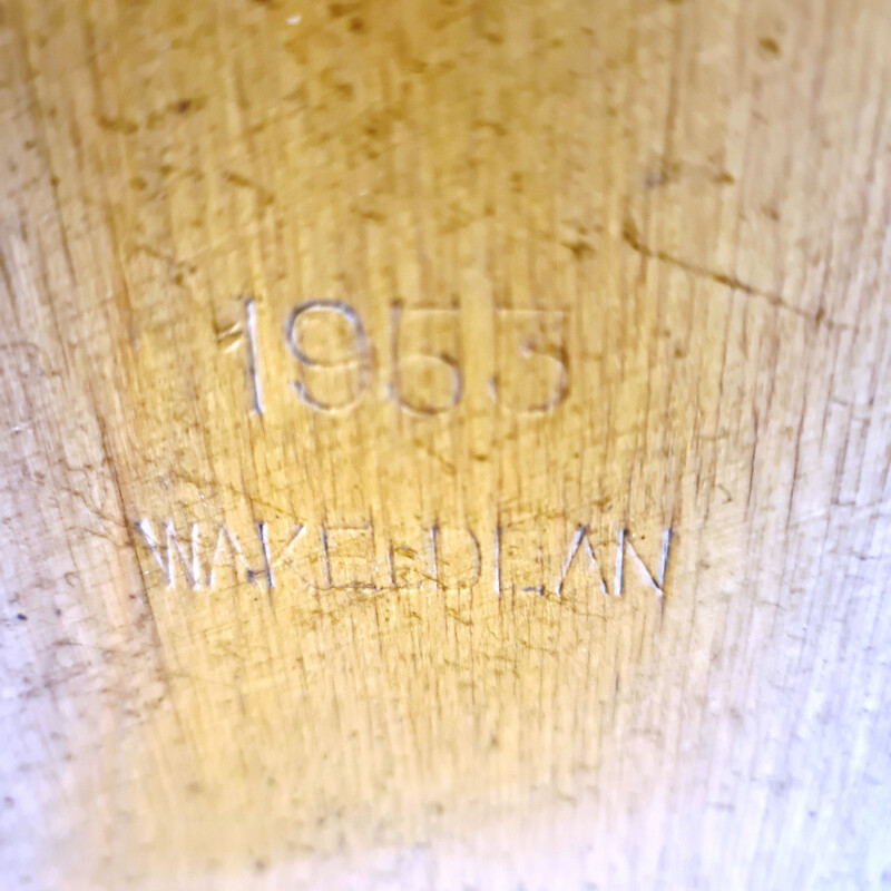 Paire de tables de chevet vintage en chêne par Wake &Dean Ltd, Art Déco Angleterre 1953