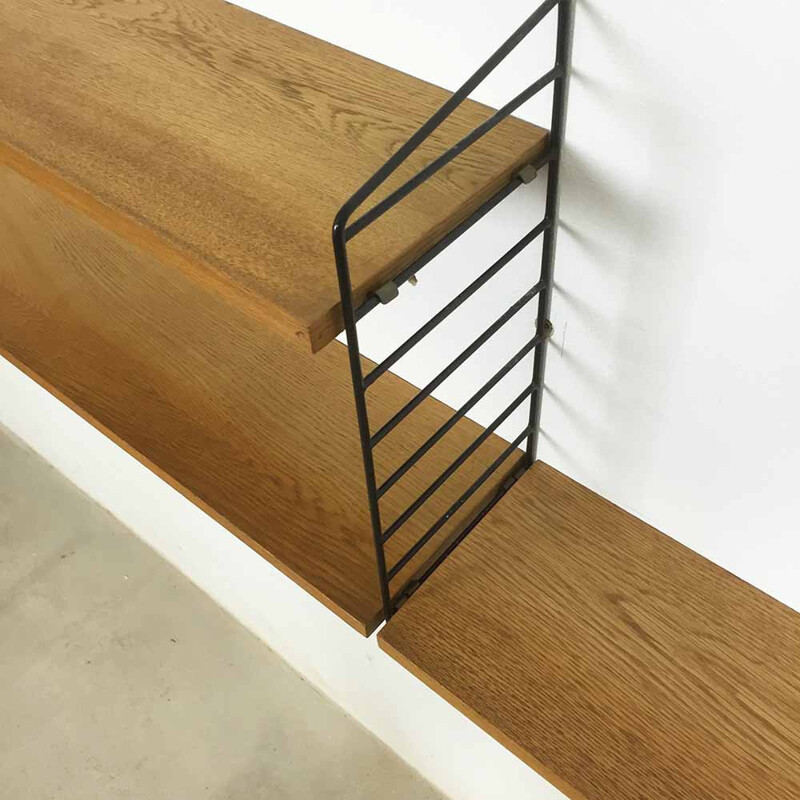 Small String oak shelving system, Nisse STRINNING - 1960s