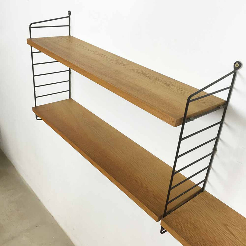 Small String oak shelving system, Nisse STRINNING - 1960s