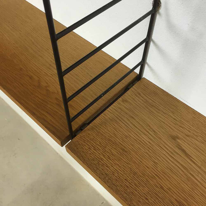 Small String oak shelving system, Nisse STRINNING - 1960s