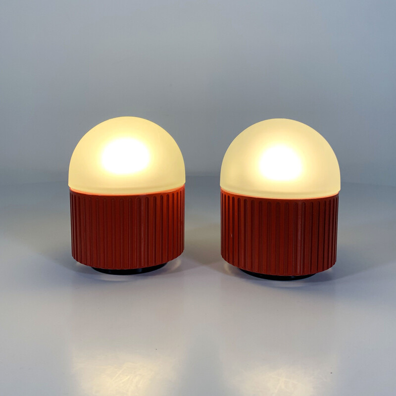 Pair of vintage Bulbo Table Lamps by Barbieri & Marianelli for Tronconi, 1980s