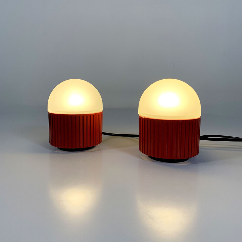 Pair of vintage Bulbo Table Lamps by Barbieri & Marianelli for Tronconi, 1980s