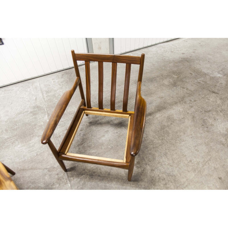 Paire de fauteuils vintage scandinave Jalk Grete 1960
