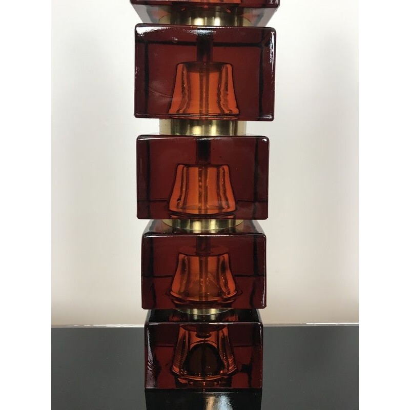 Paire de lampes de table vintage par Carl Fagerlund pour Orrefors 1960