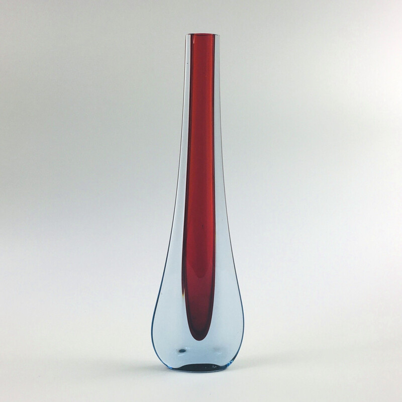 Mid-Century Murano Glass Vase by Flavio Poli for Seguso 1960s