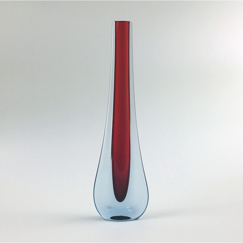 Mid-Century Murano Glass Vase by Flavio Poli for Seguso 1960s