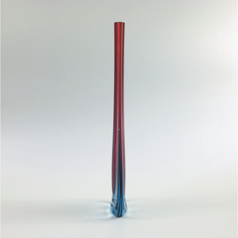 Vase vintage en verre de Murano par Flavio Poli pour Seguso 1960