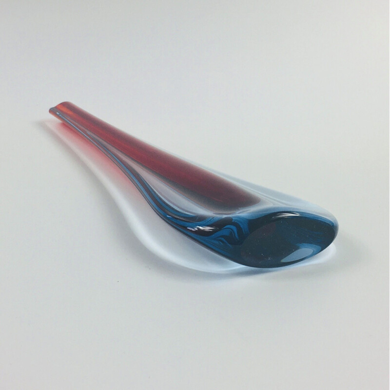 Vase vintage en verre de Murano par Flavio Poli pour Seguso 1960