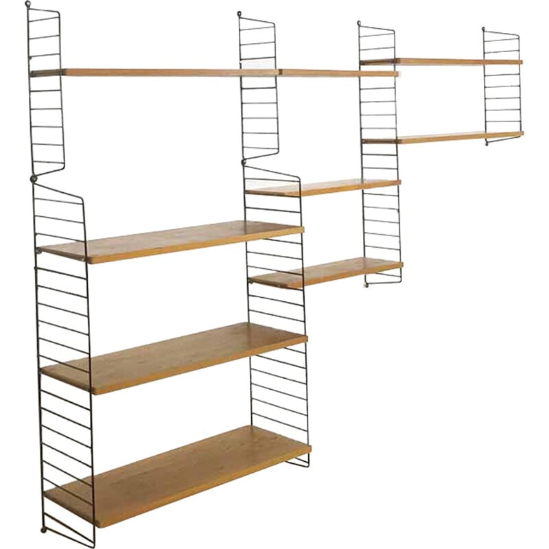 Large modular String shelving system, Nisse STRINNING - 1960s