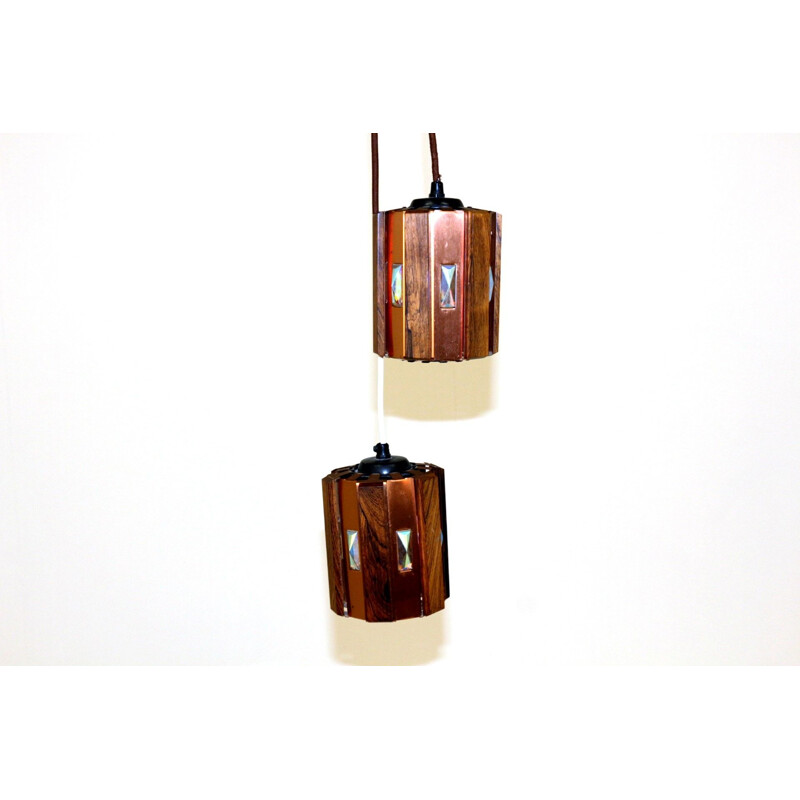 Vintage Werner Schou hanglamp voor Coronell, Denemarken, 1960