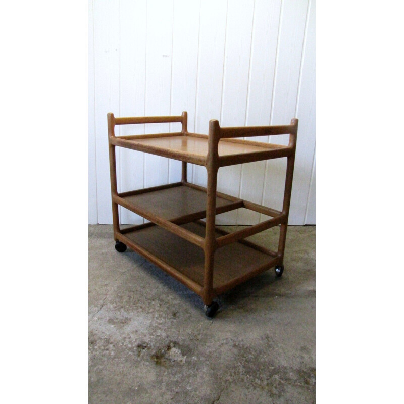 Vintage bar cart  trolley  in teak from Johannes Andersen for Silkeborg