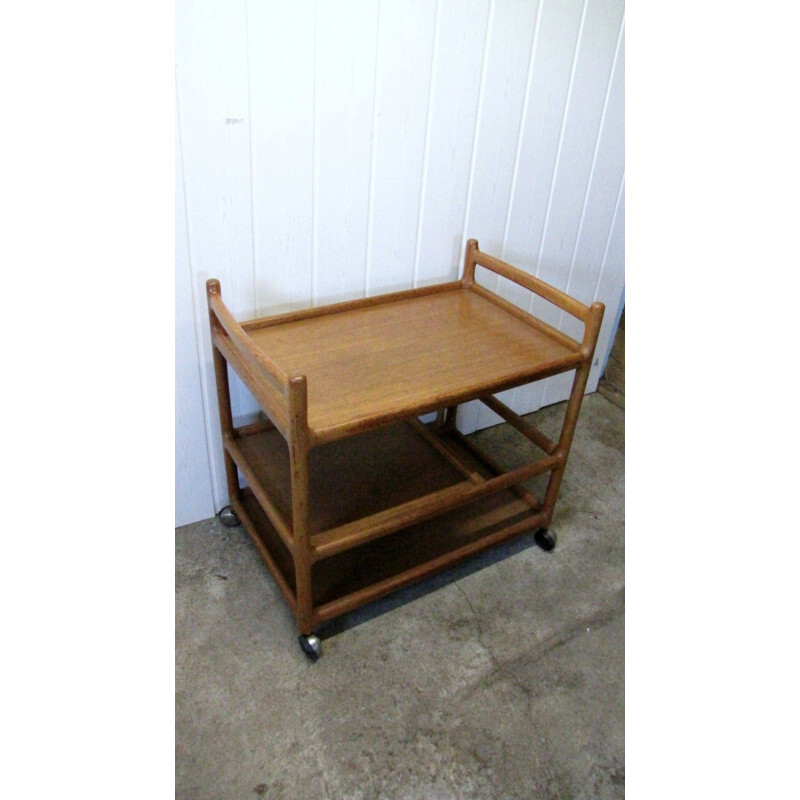 Vintage bar cart  trolley  in teak from Johannes Andersen for Silkeborg