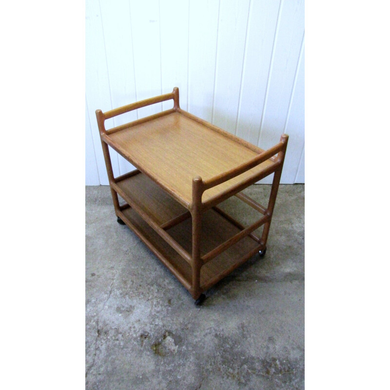 Vintage bar cart  trolley  in teak from Johannes Andersen for Silkeborg