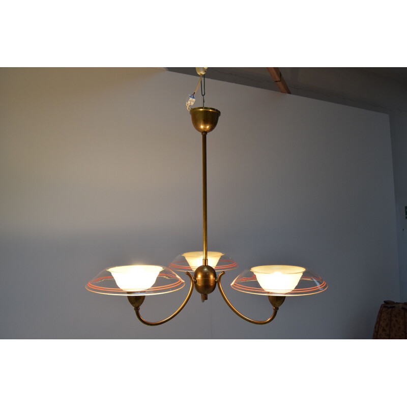 Mid-century Chandelier Czechoslovakia 1950s