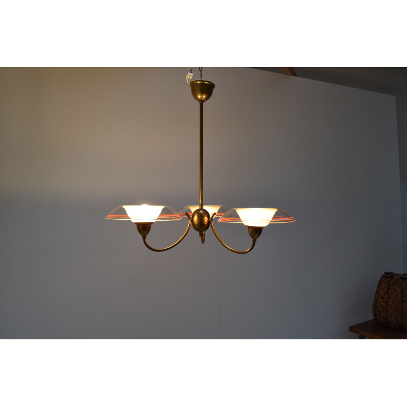 Mid-century Chandelier Czechoslovakia 1950s