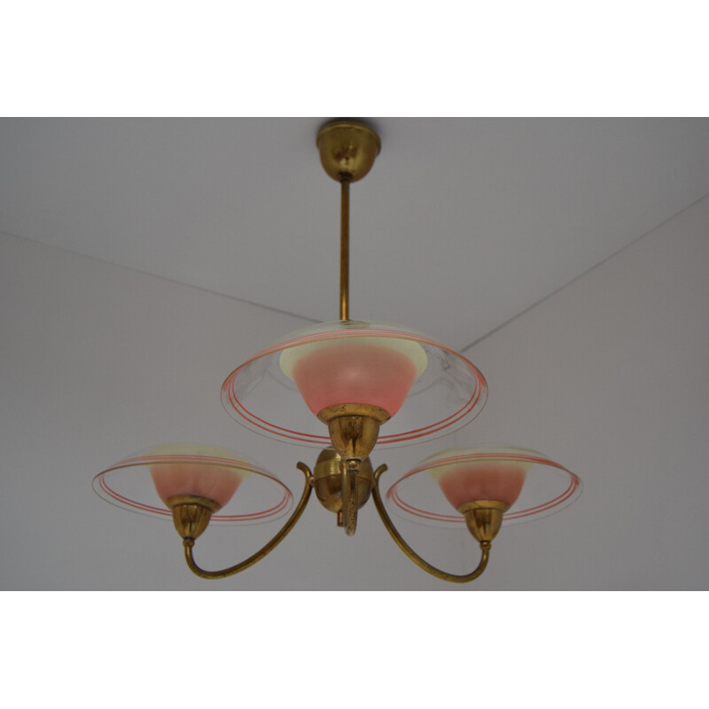 Mid-century Chandelier Czechoslovakia 1950s