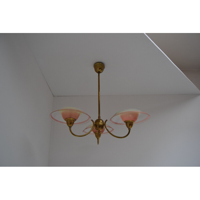 Mid-century Chandelier Czechoslovakia 1950s