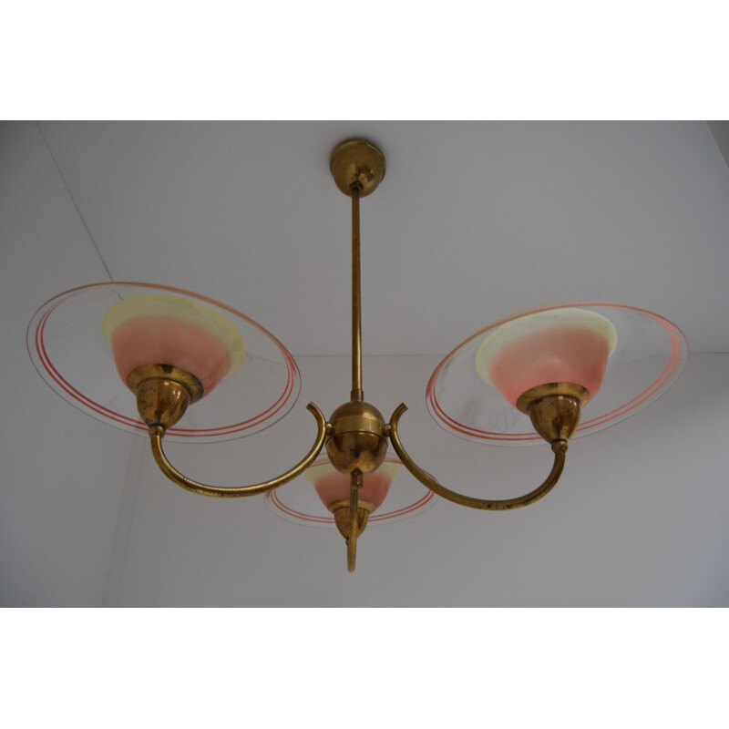 Mid-century Chandelier Czechoslovakia 1950s