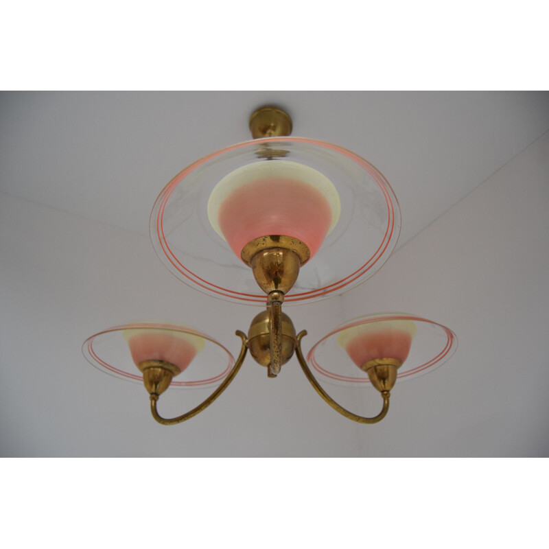 Mid-century Chandelier Czechoslovakia 1950s