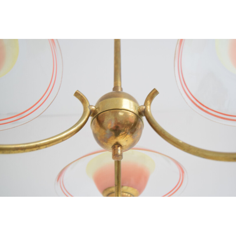 Mid-century Chandelier Czechoslovakia 1950s