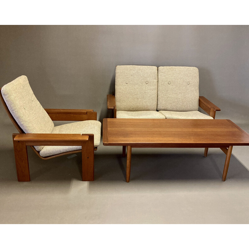 Vintage 2-seater Scandinavian sofa 1960