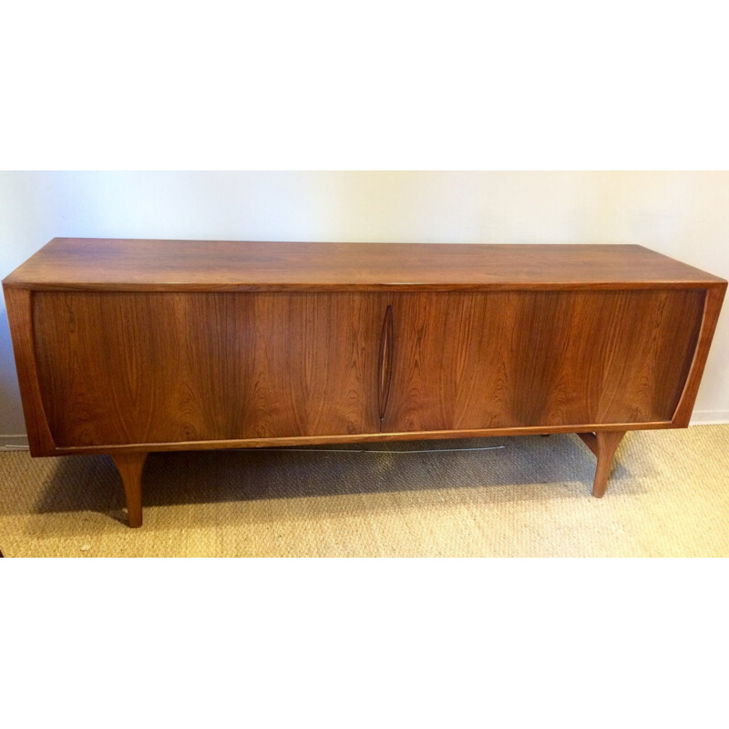 Bruno Hansen Scandinavian sideboard in rosewood and oak, Henning KJAERNULF - 1960s