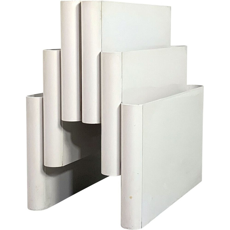 Porte-magazines Vintage White de Giotto Stoppino pour Kartell 1970