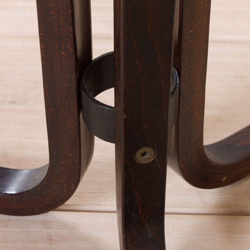 Vintage round side table in rosewood by Ganddal Møbelfabrikk, Scandinavian Norway 1970s