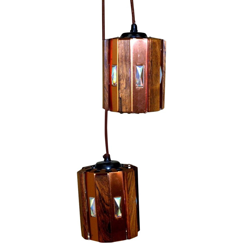 Vintage Werner Schou suspension lamp for Coronell, Denmark, 1960