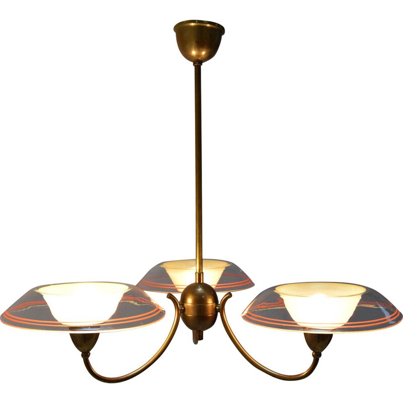 Mid-century Chandelier Czechoslovakia 1950s