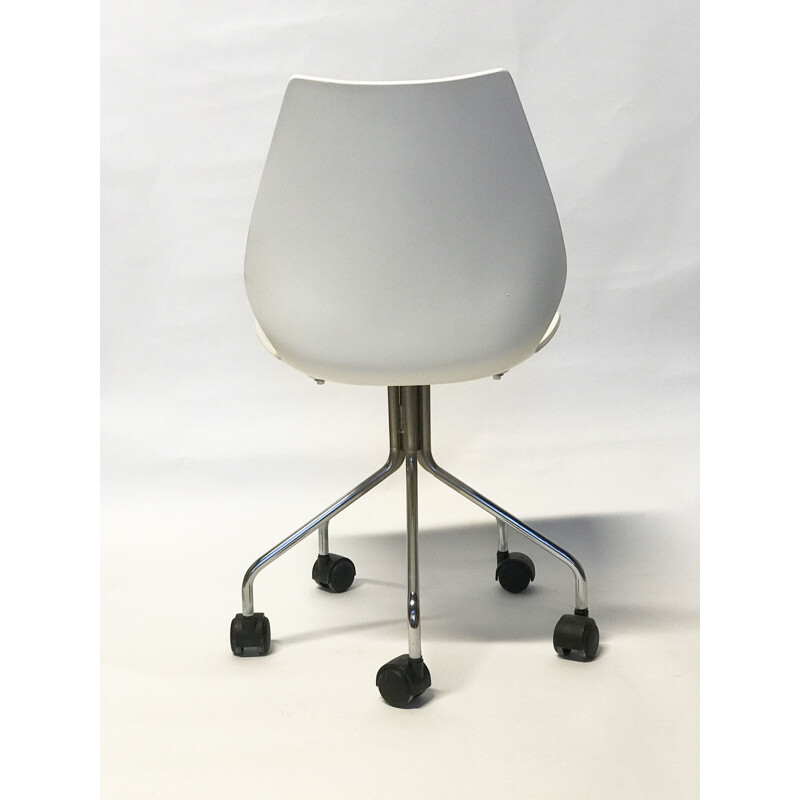 Vintage stoel op wielen van Vico Magistretti voor Kartell Maui Swivel