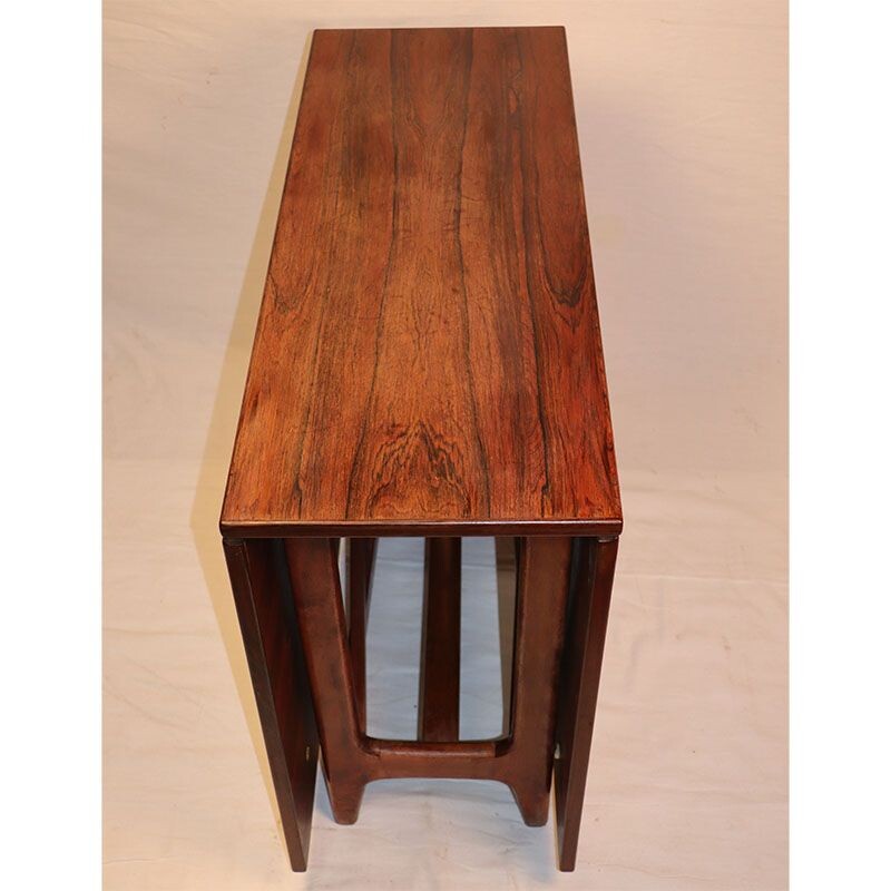 Vintage extensible table in rosewood by Bendt Winge, scandinavian 1960