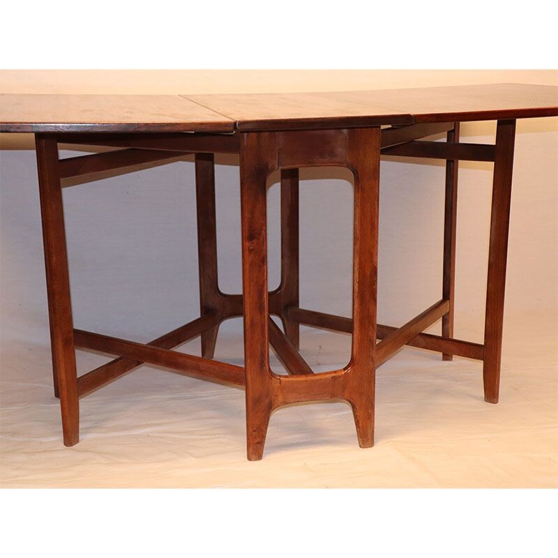 Vintage extensible table in rosewood by Bendt Winge, scandinavian 1960