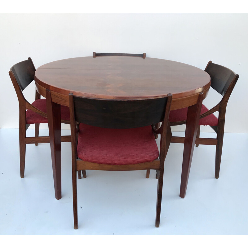 Vintage rosewood dining room by Vestervig Eriksen, Denmark, 1960