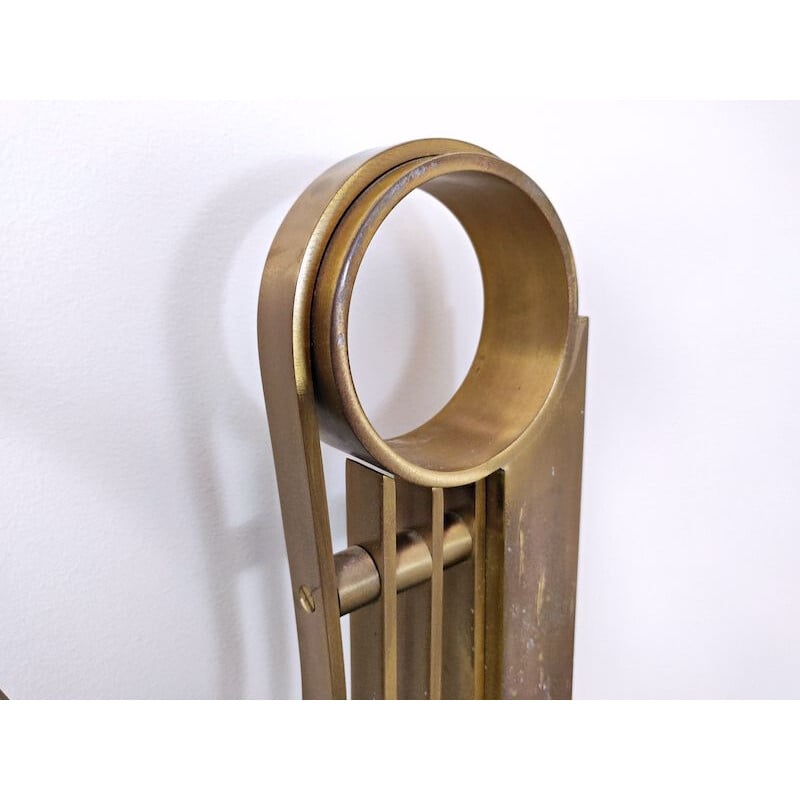 Vintage brass bed by Luciano Frigerio 1970