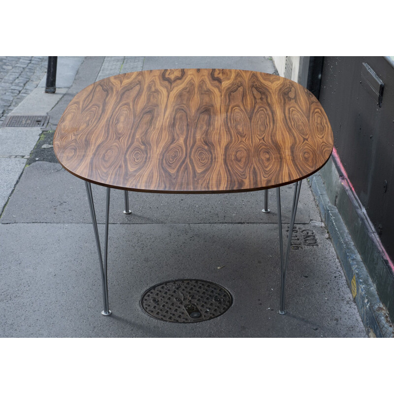 Vintage rosewood table Super-Elliptical  by Jacobsen Hein and Mathsson Fritz Hansen 1980