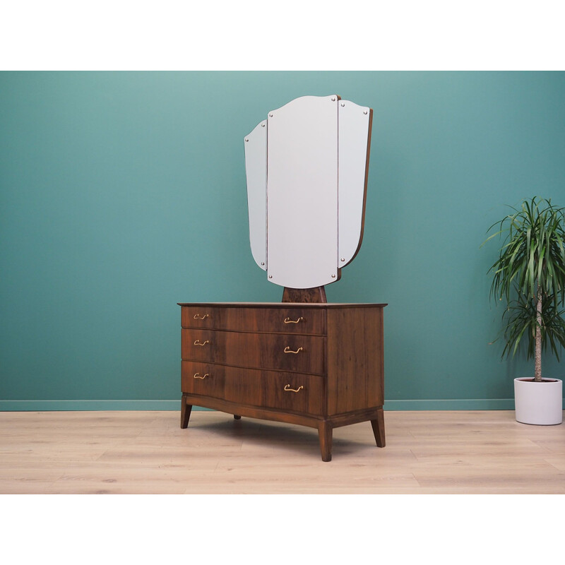 Vintage walnut dressing table by Øm Mobelfabrik, Denmark 1960