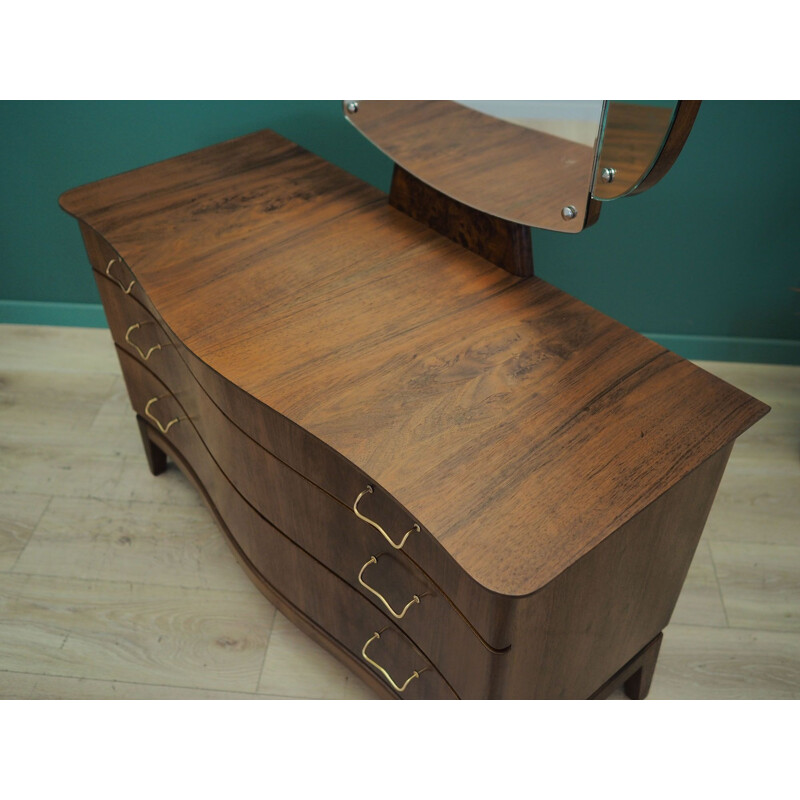 Vintage walnut dressing table by Øm Mobelfabrik, Denmark 1960