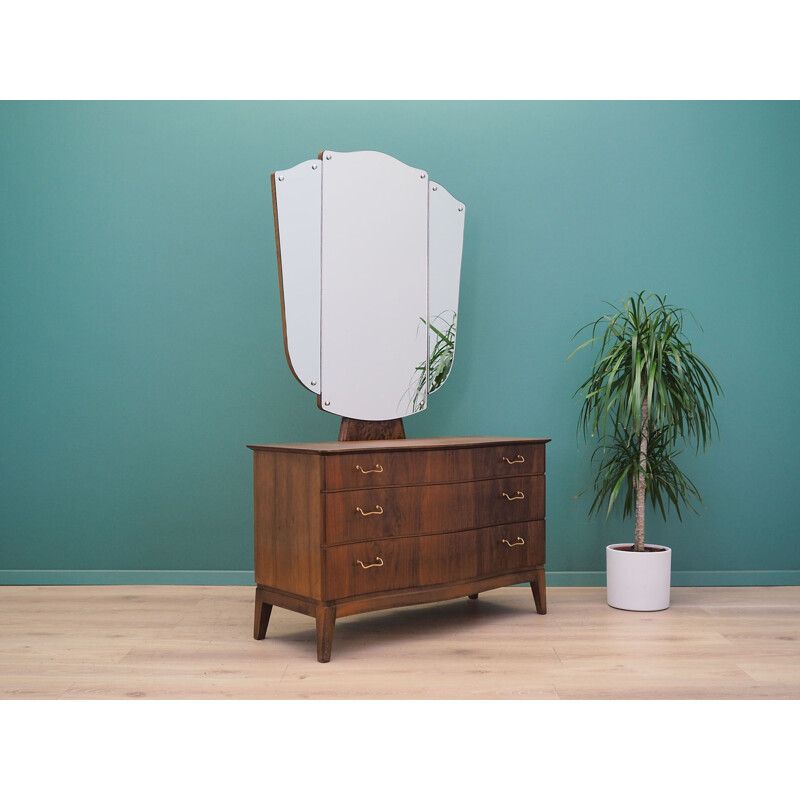 Vintage walnut dressing table by Øm Mobelfabrik, Denmark 1960