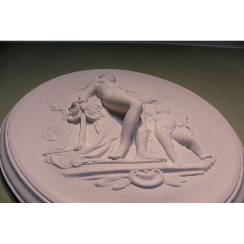 Pair of Vintage Bas-reliefs with mythological subjects Aphrodite and Adonis 1970s