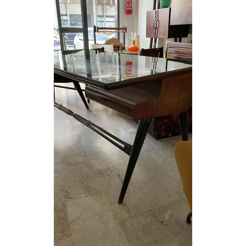 Bureau vintage en palissandre par Vittorio Dassi 1950  