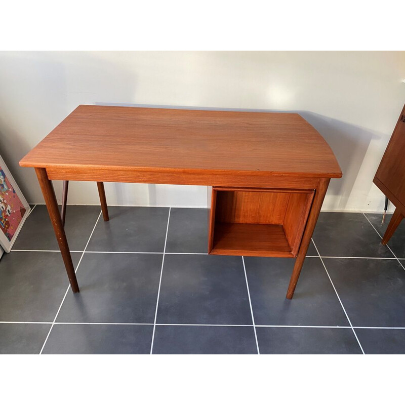 Vintage scandinavian teak desk 3 drawers Danish 1960