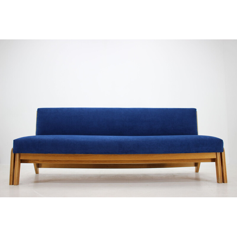 Vintage 3-seater sofa bed, Czechoslovakia 1960