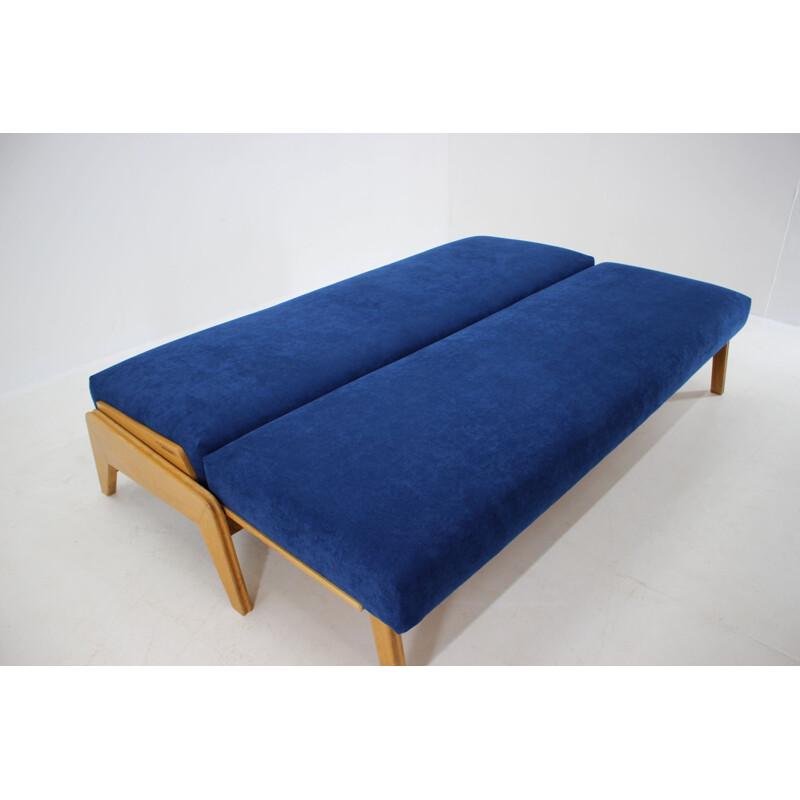 Vintage 3-seater sofa bed, Czechoslovakia 1960