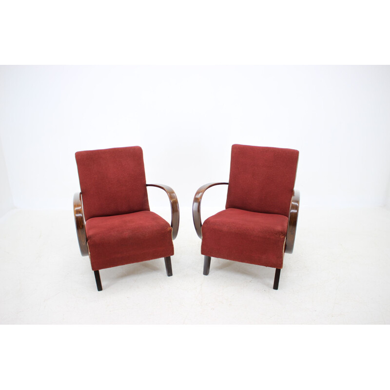 Pair of vintage armchairs by Jindřich Halabala 1950