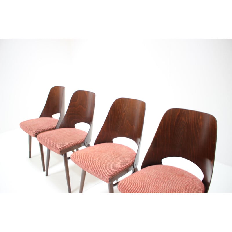 Set of 4 vintage chairs by Oswald Haerdtl, Czechoslovakia 1960