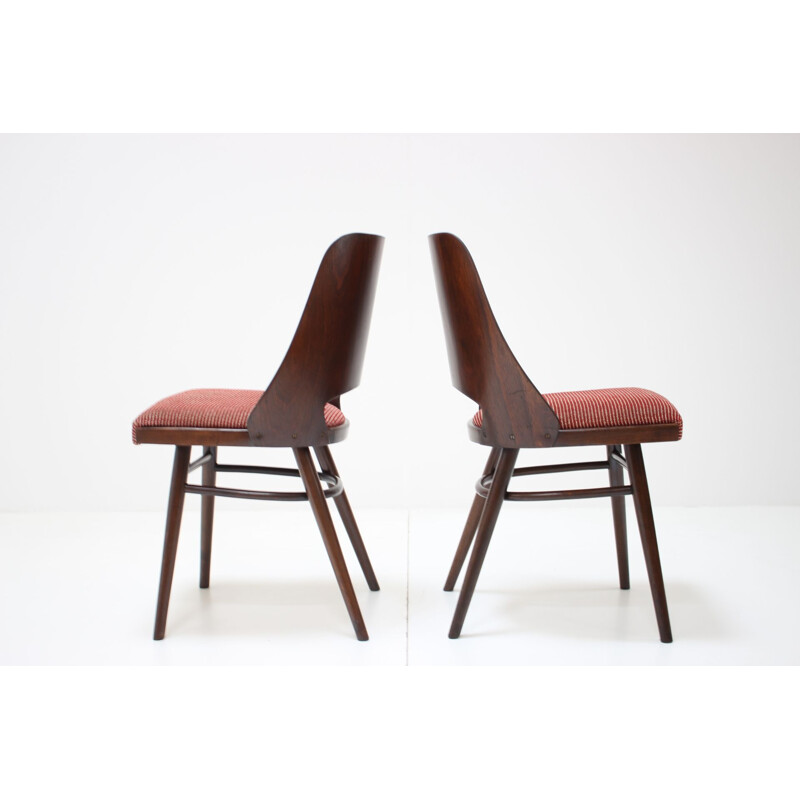 Ensemble de 4 chaises vintage par Oswald Haerdtl, Tchécoslovaquie 1960