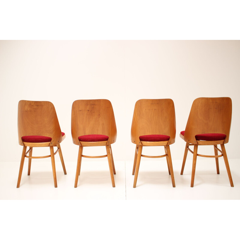 Set of 4 vintage chairs by Oswald Haerdtl, Czechoslovakia 1960