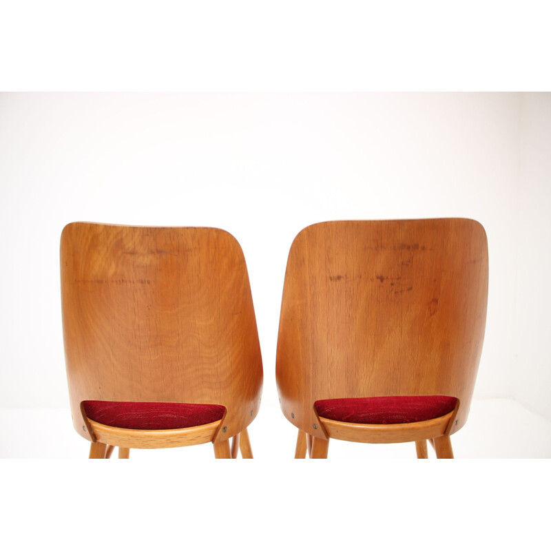 Ensemble de 4 chaises vintage par Oswald Haerdtl, Tchécoslovaquie 1960