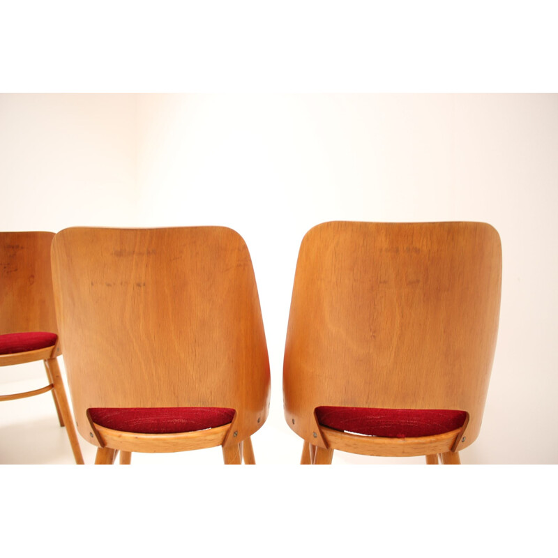 Set of 4 vintage chairs by Oswald Haerdtl, Czechoslovakia 1960